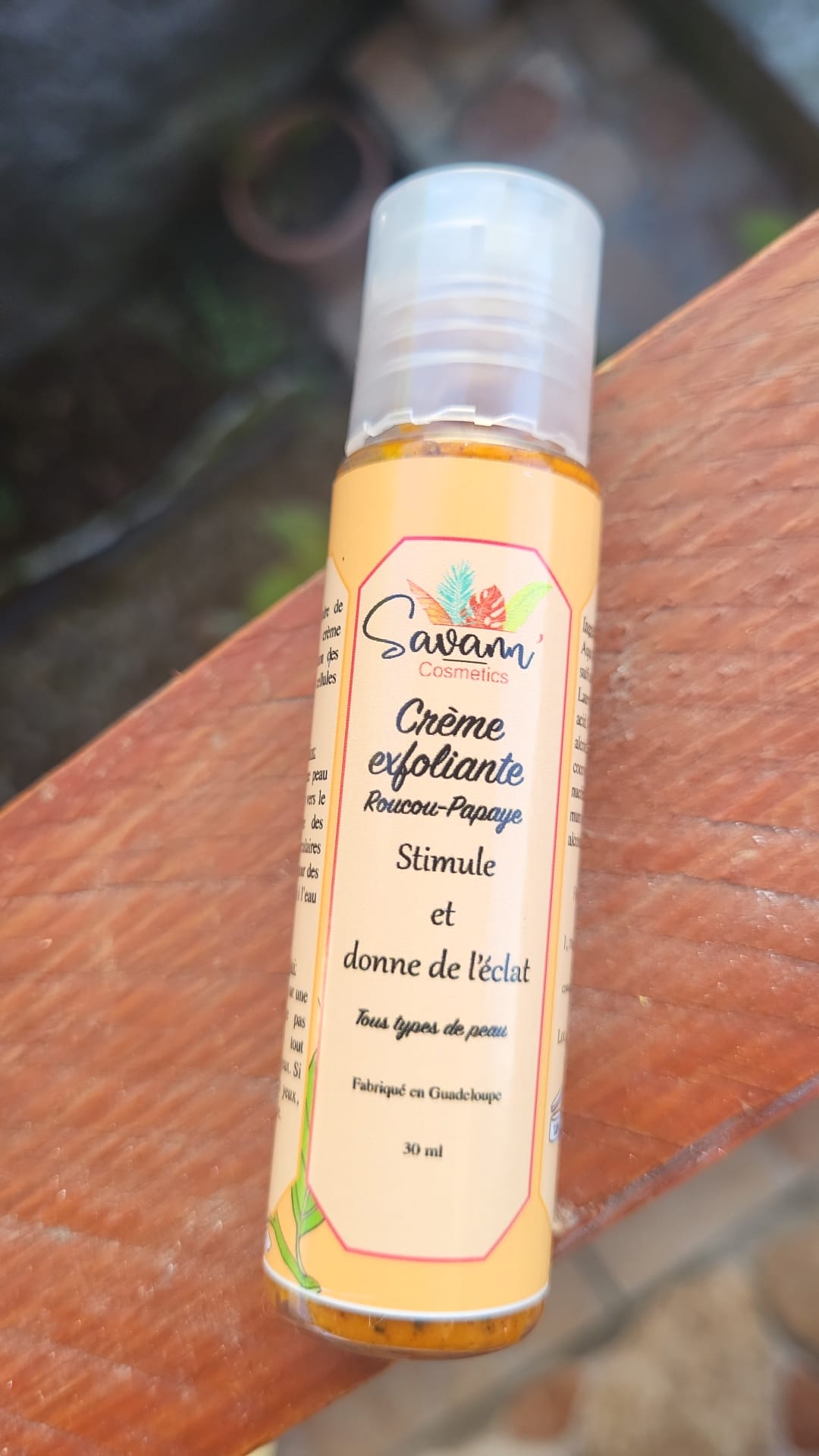 Crème exfoliante roucou papaye