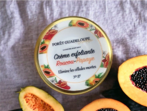 Crème exfoliante roucou papaye