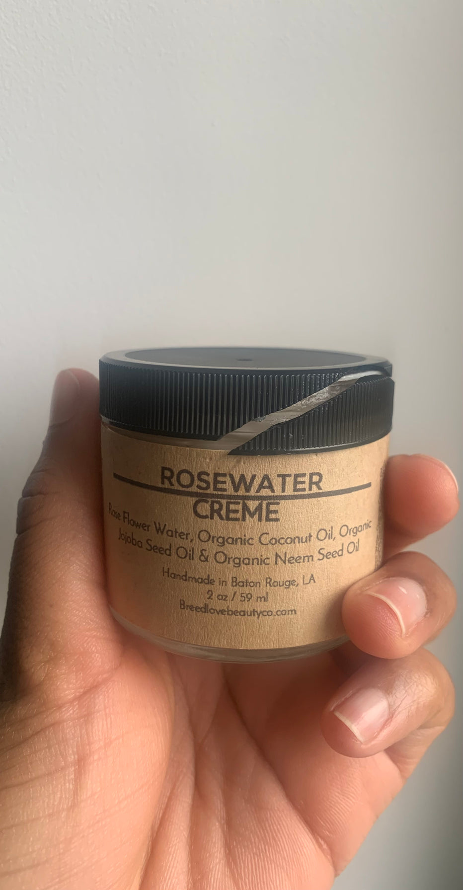 Rose water cream